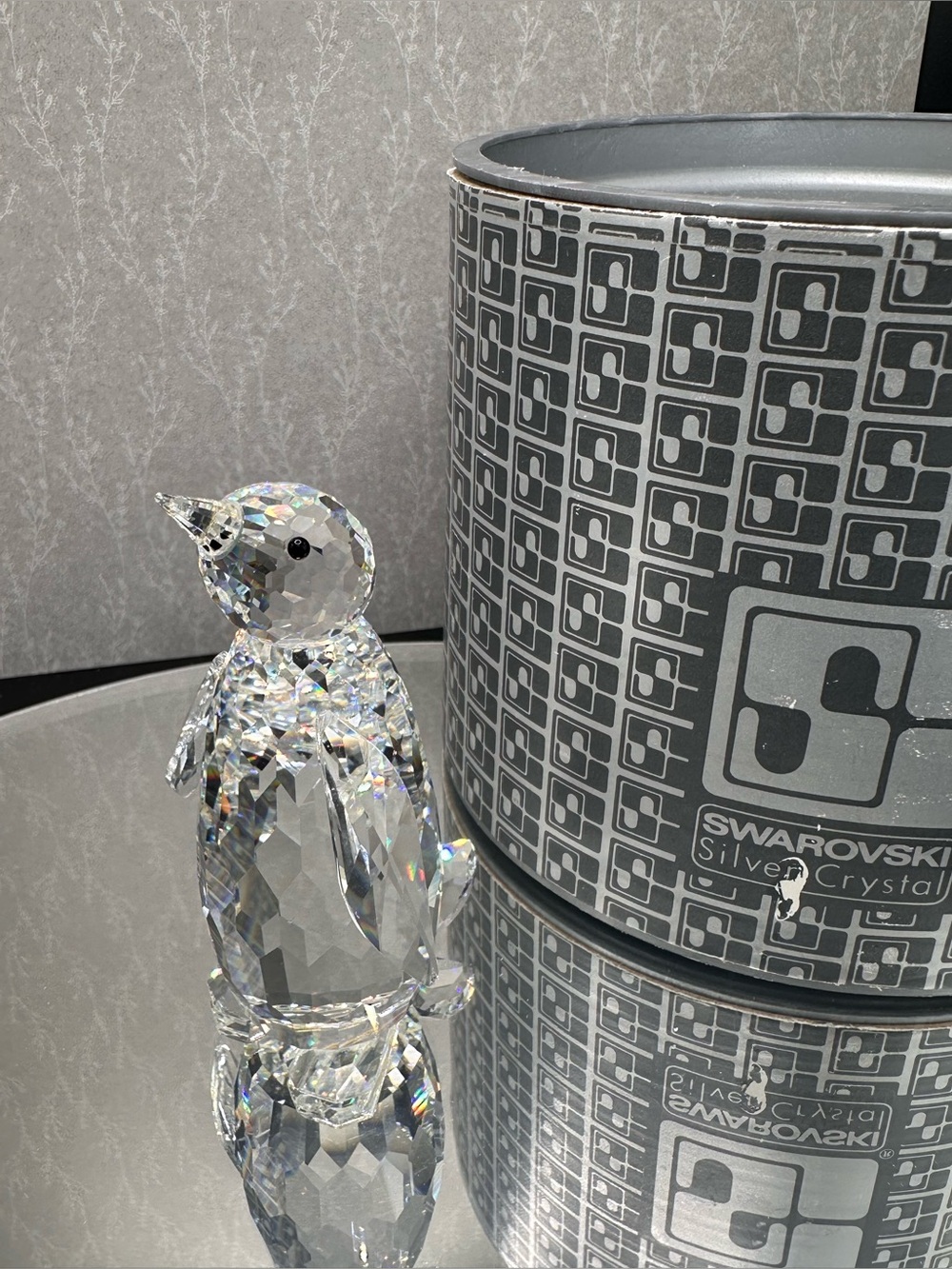 Swarovski Retired Large Penguin Crystal Figure.